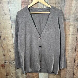 Maliparmi Wool Cashmere Cardigan Large Classic Minimalist Button Front Sweater